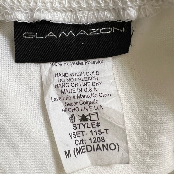 Glamazon Black/White Jeweled Halter Crop Top - Picture 6 of 8